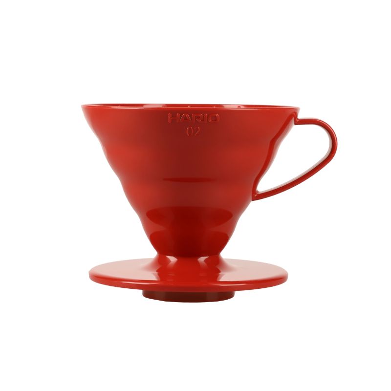 Embudo V60 #2 rojo Hario - dripper cálido especialidad