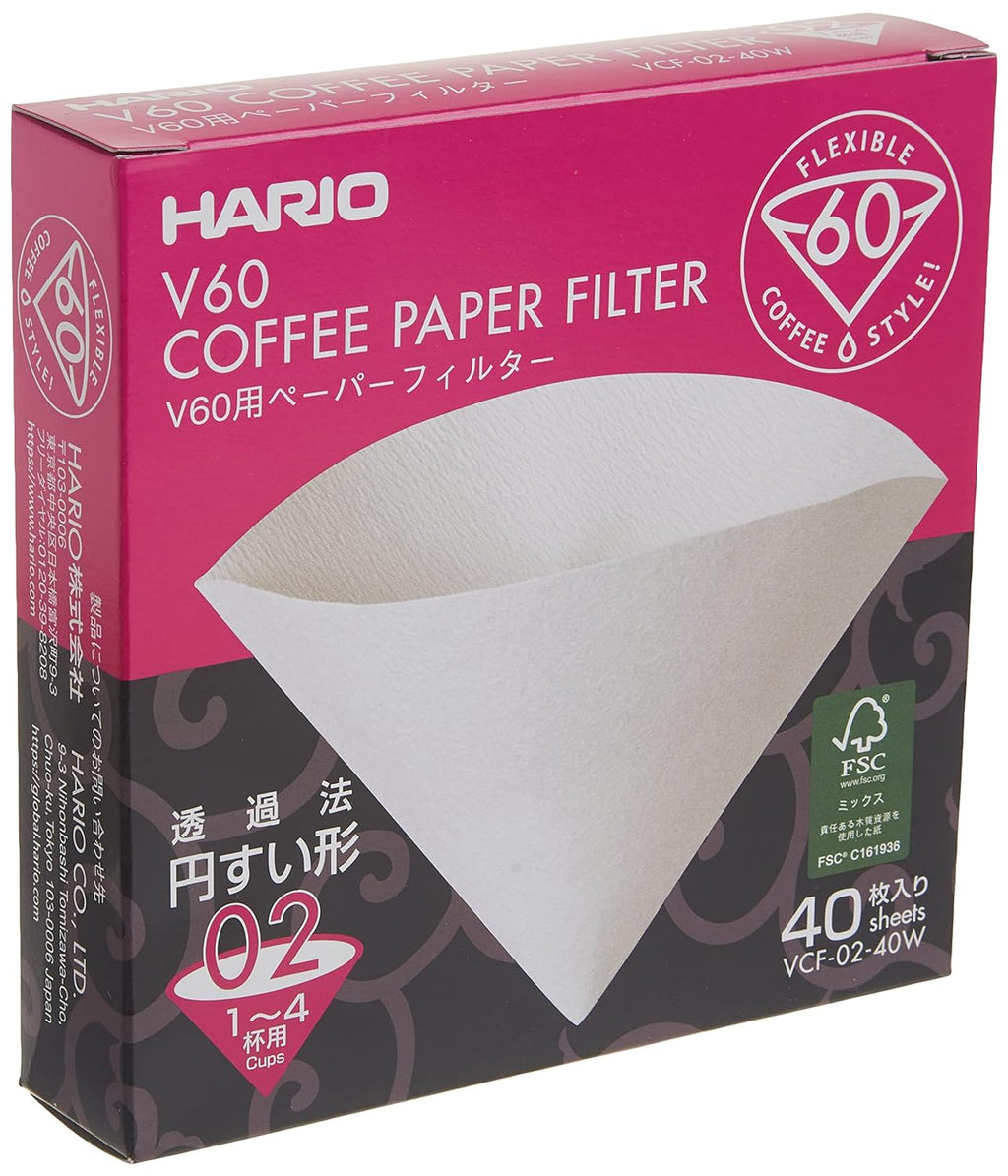 Filtros V60 tamaño 01 Hario papel premium para barista