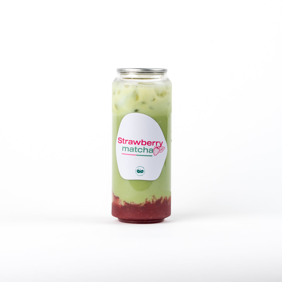 Strawberry Matcha Latte bebida fría Macinare Caffè Guatemala
